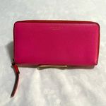 Tory Burch Perry Colorblock Fuchsia, Orange & Red Leather Wallet Vintage EUC Photo 0