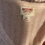 💜 Mossimo Ribbed Fleece Top Baby Pink w Henley Snap Buttons and Ruffle Peplum Size XS Photo 3