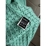 SheIn Knit Cardigan Open Front Pockets Chunky Knitwear Cozy Green Small Photo 2