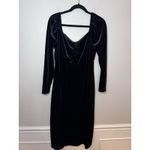 Boden Sweetheart Black Velvet Jersey Midi Dress Sz 8 NEW Photo 4