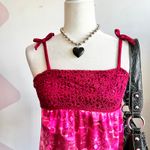 Justice  Womens‎ Pink Crochet Babydoll Top Size XS Y2K 2000s Soft Girl Photo 1