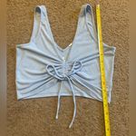 Tilly's Tilly’s Ribbed, V-neck, Ruched / Scrunched Center Cropped Tank Top, Size S Photo 7