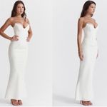 House Of CB NWOT Tamara Ivory Strapless Corset Maxi Dress sz XL Photo 3