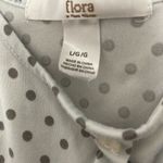 Flora Nikrooz  Blue Polka dots & Floral Nightgown sleeveless L Photo 3