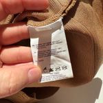 Venus Gold Metallic Ribbed Bodycon V Neck Mini Dress Women's Size Medium Photo 3