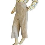 Loft TAN & BLACK CROPPED WIDE LEG PLAID TROUSERS (10) Photo 3