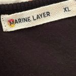 Marine layer Size XL Lexi Rib V Neck Maxi Dress Black Body Hugging Flattering Photo 4