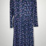 Laura Ashley Vintage Floral Corduroy Midi Dress Size 10 Fits Small Photo 8