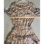 Buddy Love Women's Zozo Tiered Bell Sleeve Pink Gold Lightweight Dress XS EUC Photo 7