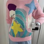 Nannell Pastel Colored Hand Knit Sweater Size Medium Pink Photo 1