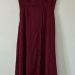 Mango MNG  Burgundy Sleeveless Steamy Cross Maxi Flowy Dress NWT 6 Photo 0