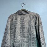 Vintage Handmade Metallic Kimono Blazer Sz L White Size L Photo 4
