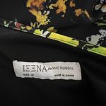 Ieena For Mac Duggal Black Floral Print Draped One Shoulder Midi Cocktail Dress Photo 1