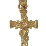 Estate Jewelry Ornate Crucifix Cross Pendant 10k Flower Gold Pendant Photo 0