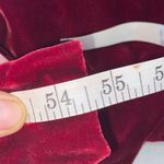 Belsoie Vintage off White Lace and burgundy Red Velvet Long Dress Sleeveless Size 10 Photo 13