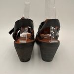Lucky Brand  Black Leather Strappy Heeled Kisa Sandals Size 6.5 NWOT Photo 3
