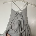 White Fox Boutique WHITEFOX gray wrap lace back mini fit and flare dress size medium Photo 4