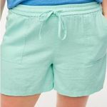 J.Crew Linen Blend High Waist Mint Green Casual Shorts Size XXL NEW Photo 5