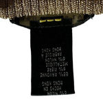 Ralph Lauren Lauren Women's Metallic Knit Sweater Sz S Brown Gold Short Sleeve Photo 3