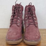 Timberland Kinsley Burgundy Nubuck Leather Boots SIze 8 Photo 8