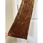 Urban Outfitters Gold Velvet Flare Pull On Pants Size XS Holiday New Years Eve Photo 3