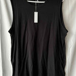 James Perse  Sleeveless Black Sheer Muscle Tank Size 4 Photo 0