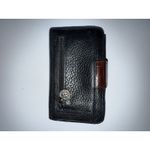 Brighton VINTAGE  BI FOLD WALLET -‎ BLACK LEATHER/MOC BROWN CROC DETAILED Q Photo 7