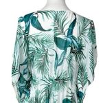 Kona Sol  Beach Coverup Midi Dolman Sleeves Green Palm Leaf Women’s Size Small Photo 7