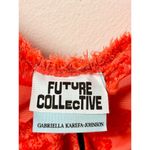 NWT Future Collective Floral Puff Sleeve Babydoll Mini Dress red Women's Sz XS Photo 4