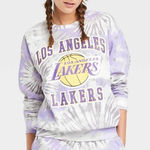✨Hybrid Women's NBA LA Lakers Graphic Sz Medium Sweatshirt✨ Gray Photo 0