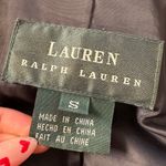 Ralph Lauren Vintage 100% Leather Button Front Jacket Navy Blue & Gold Sz. Small Photo 11