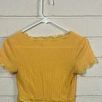 Urban Outfitters  Lace Trimmed Yellow Top size S Photo 7
