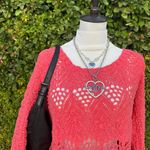 Lucky Brand ✨y2k Pink Crochet Sweater  Photo 2