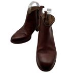 Sofft Leather Ankle Booties Sz 6.5 Western Rodeo Cowboy Brown Zip Up Block Heel Photo 0