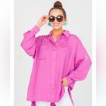 &merci &merci Oversized High Low Button Down Tunic Shirt Photo 2