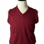 Pendleton Vtg ‎ 100% Lambswool Sweater Vest Burgundy Sleeveless Knitwear Preppy Photo 0