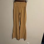 Aerie  Original Wide Leg Flare High Waisted Ribbed Legging Mustard- Size Small Photo 2