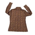 J. McLaughlin  Women’s Brown Zebra Print Quarter Zip Top Photo 3