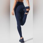 Alo Yoga NWOT High Waist Airlift Leggings Navy Blue Size L Photo 1
