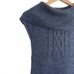 Mudd Women Mini Sweater Tunic Dress S Gray Wool Blend Cowl Neck Academia Preppy Photo 4