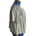 Love In Women’s Off/On Shoulder Top Blue & White Striped Size Small Oversized Photo 1