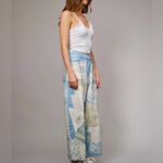 Boutique patchwork Illusions Printed barrel Jeans Size large nwt! Blue Photo 4