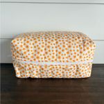 Handmade  Flower Print Cosmetic Make Up Bag Sz OS Photo 2