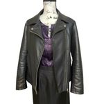 Banana Republic  Two Tone Purple Black Dress‎ Day Night Women's Size 6 Photo 7