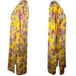 Band of Gypsies Floral Kaftan Coverup Swim Kimono Yellow Pink Large Tie Closure Photo 3