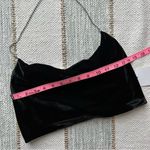 ZARA  Black Velvet Jewel Rhinestone Strap Crop Top Women’s Size Small Photo 5