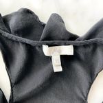 Joie  Silk Ruffle Tank Blouse XS Black Work Basic Suiting Casual Photo 2