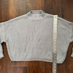 Forever 21 silver-gray cropped, boxy mock turtleneck sweater, size S Photo 5