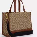 Coach Disney X Signature Jacquard Dempsey Carryall With Mickey Mouse Print Photo 1