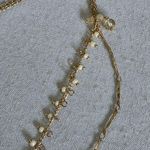 Double Choker Necklace Set Crochet and Double Strand Chain Gold Photo 7